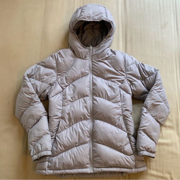 Kathmandu Women’s Size 10 Duck Down 550 Puffer Jacket Hooded Gray Warm Packable - Picture 14 of 16